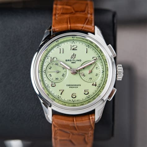 pistachio watch|breitling pistachio chronograph.